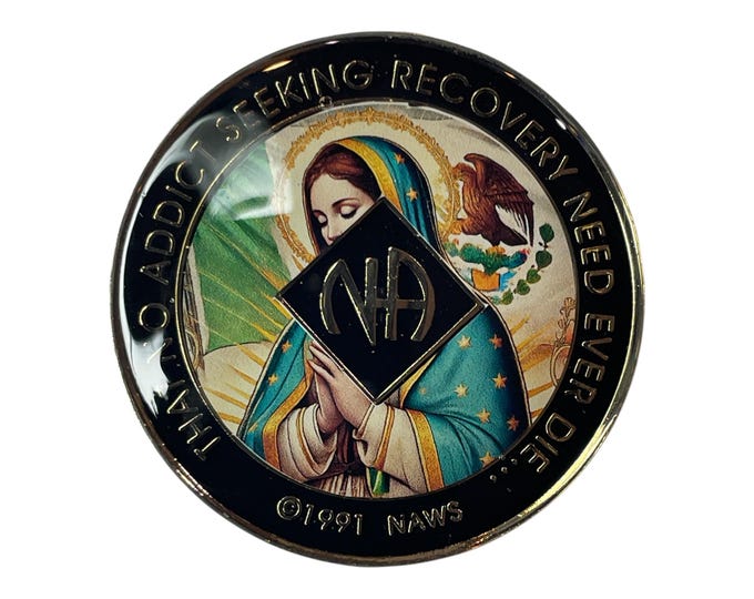Our Lady of Guadalupe NA Medallion: Spiritual Recovery Token