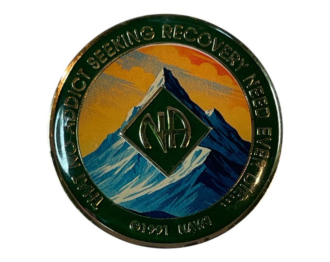 Custom 12-Step Medallion | Personalized Clean Time Token | Sobriety Gift