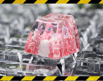 Me.w keycap resin, custom keycap, gift for him, birthday gift, artisan keycap for mechanical keyboard
