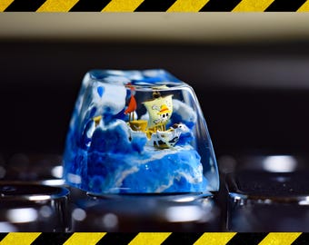 Going Merry keycap, Thousand Sunny keycap, One Piece keycap, anime keycap, birthday gift, artisan keycap for mechanical keyboard