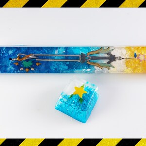The Oathkeeper spacebar keycap resin, custom Sword King.dom Hearts spacebar keycap, resin keycap for mechanical keyboard