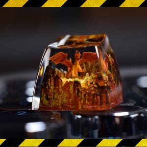 Red Dragon keycap artisan, niestandardowa żywica keycap, gaming keycap, prezent urodzinowy, artisan keycap do klawiatury mechanicznej