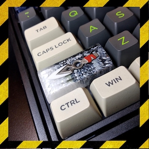 Jett Valorant Knife keycap resin, Skin Valorant custom keycap, size 2.25u keycap, birthday gift, artisan keycap for mechanical keyboard