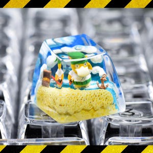 Psy.duck  keycap resin, custom Yellow Duck keycap, gift for him, birthday gift, artisan keycap for mechanical keyboard