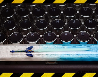 Zelda Master Sword spacebar keycap resin, custom spacebar keycap, birthday gift, resin keycap for mechanical keyboard