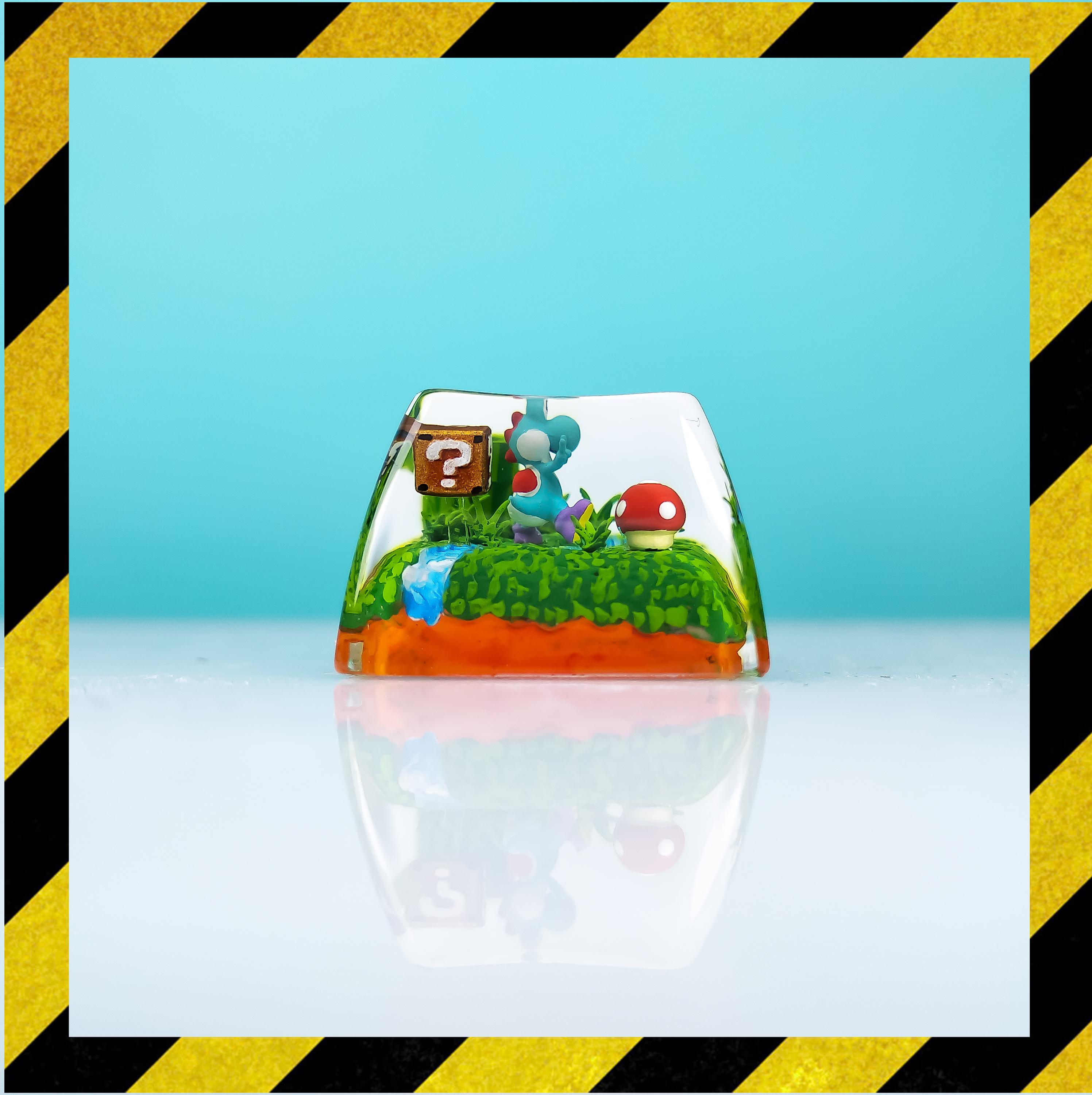 Yoshi Keycap Resin, Size 1.25u, Custom Game Super Mario Keycap ...