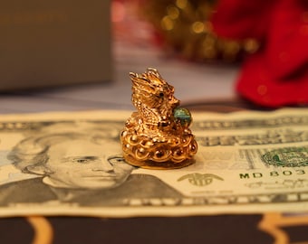 Keycap Golden Dragon, birthday gift, artisan keycap for mechanical keyboard