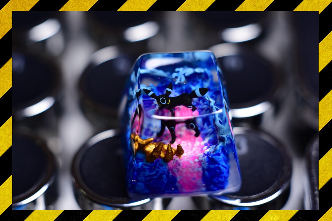 Umbre.on Shiny Keycap Resin With Blue Fire, Custom Keycap Resin ...