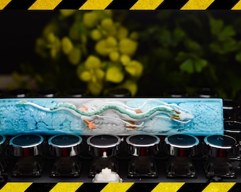 Haku Spiri.ted A.way Dragon spacebar keycap artisan, custom spacebar anime keycap resin, birthday gift, resin keycap for mechanical keyboard