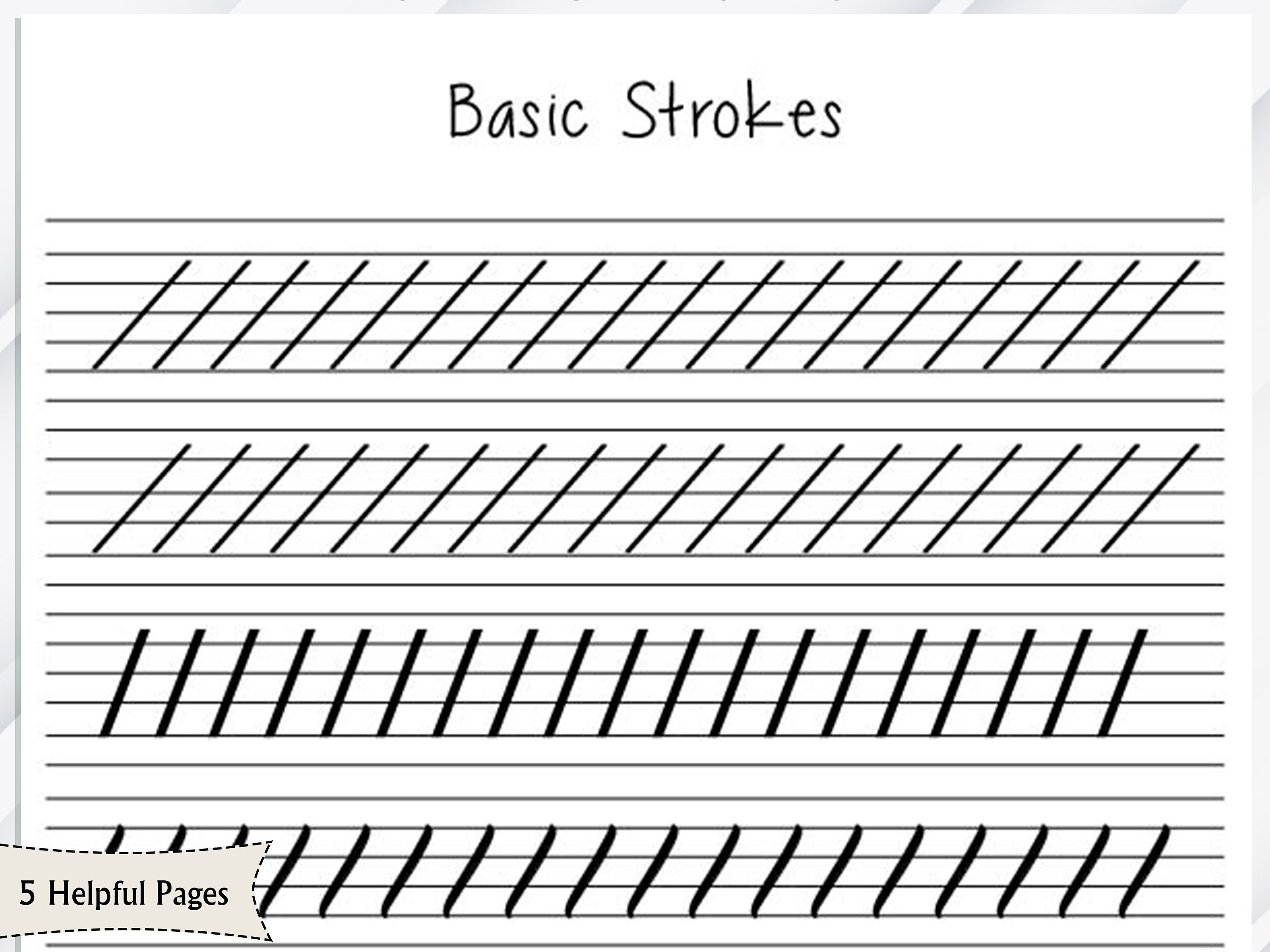 Basic Strokes Handwriting Practice Sheet Printable Handwriting Basic Strokes Handwriting Practice Sheet Printable Handwriting