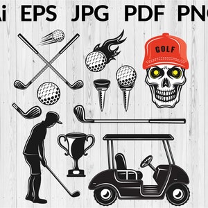 Golf svg bundle, golf svg, golf club svg, golf ball svg, Cut files for Cricut & Silhouette
