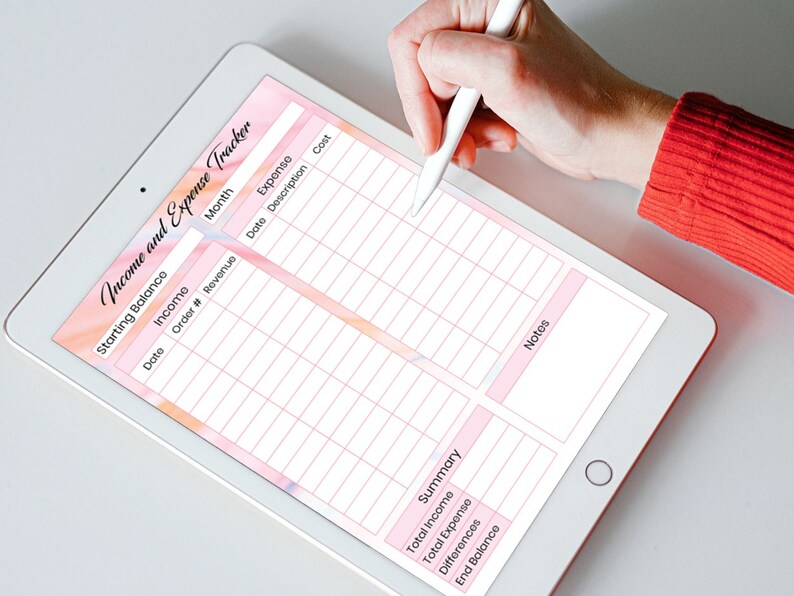 Printable Income and Expense Tracker, Income Tracker, Expense Tracker ...