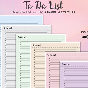 Printable To Do List, To Do List Pages, Daily To Do List, Productivity Planner, Bucket List, Task Management, Minimal To Do List Printable