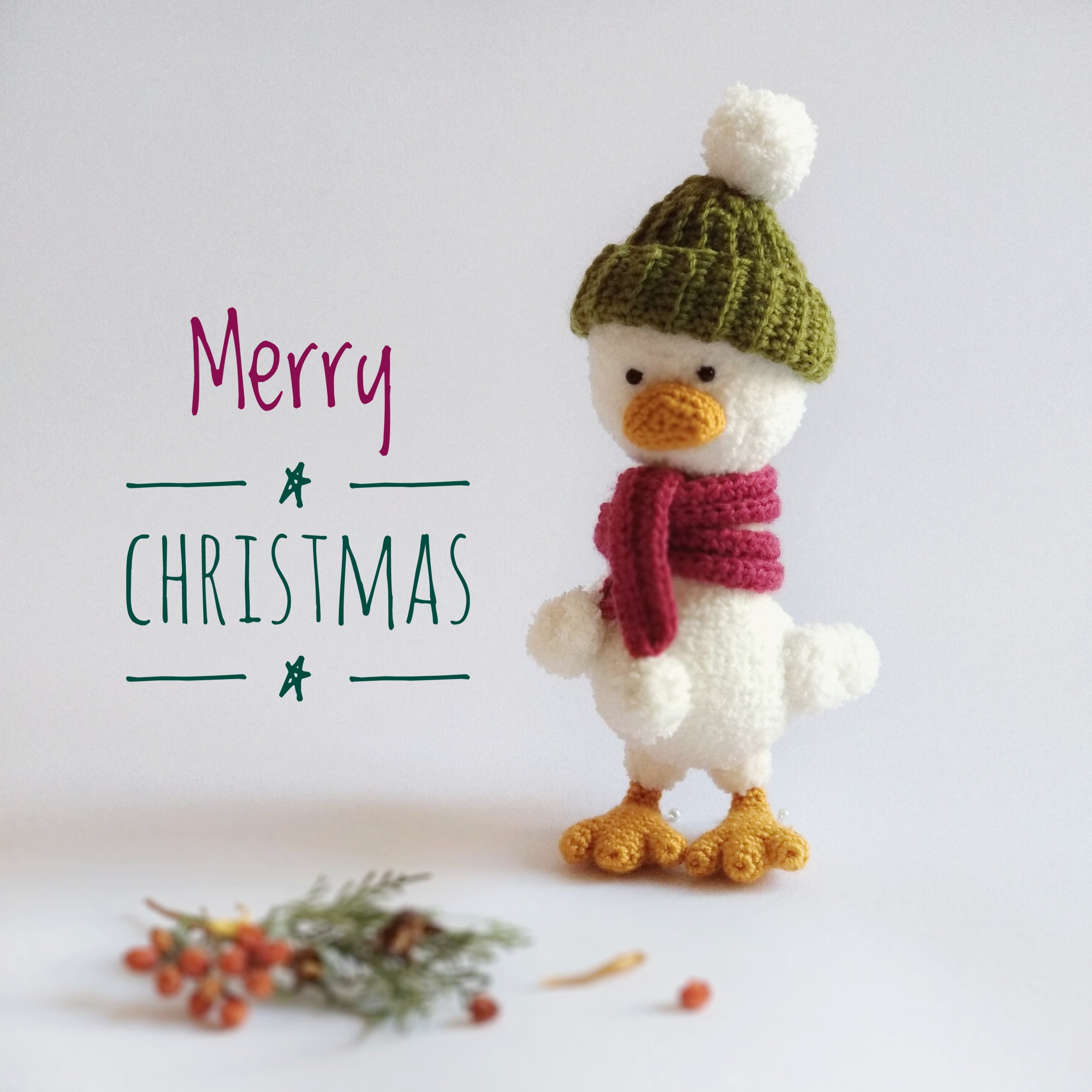 CROCHET PATTERN Scarf and Hat With Pompon for Toy or Doll / Amigurumi ...