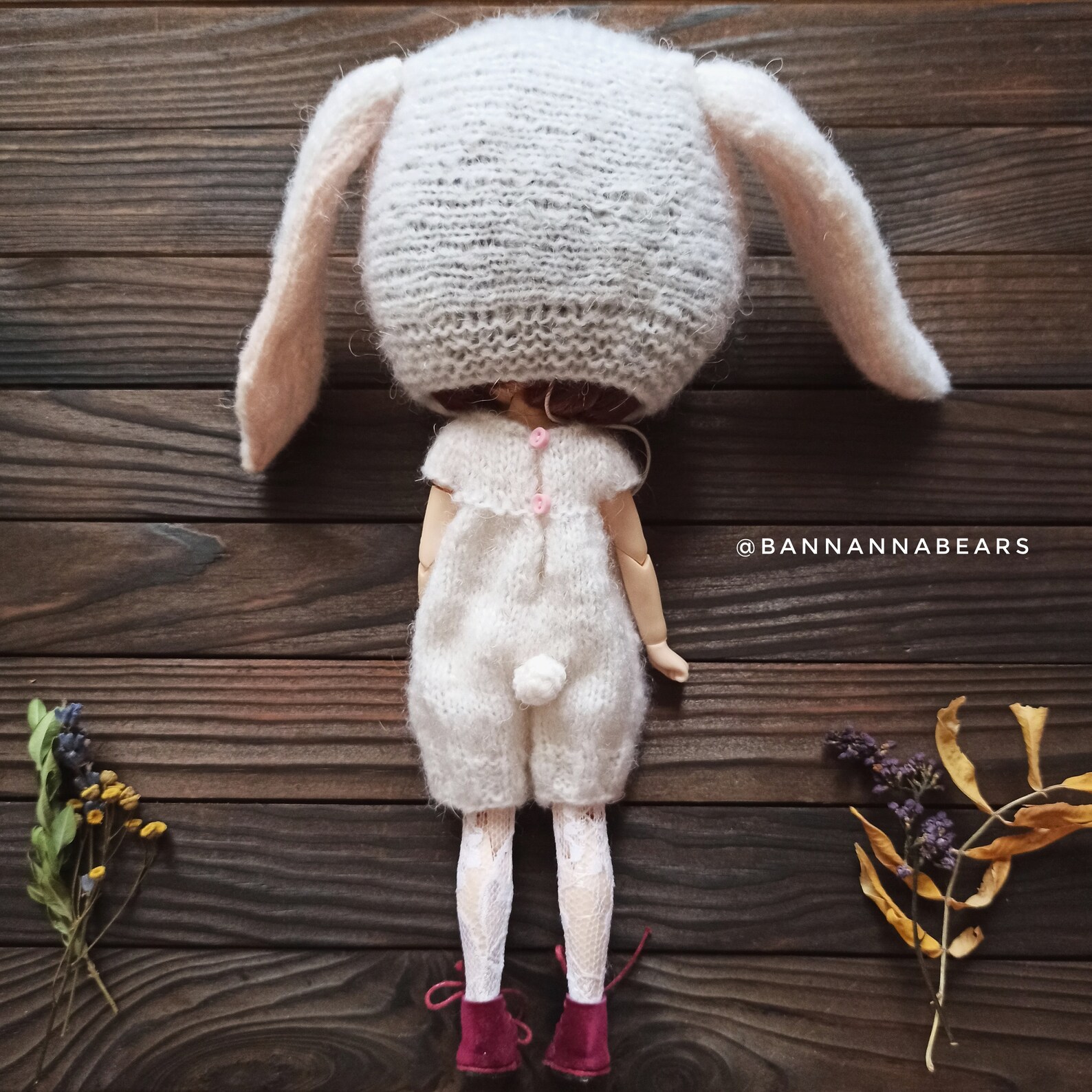 Bunny Outfits for Blythe Doll KNITTING PATTERN / Small Doll Clothes Pdf ...