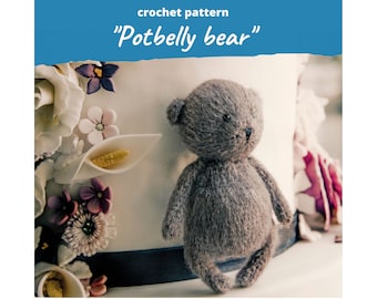 Crochet mini bear PATTERN / Amigurumi teddy bear crochet pdf, Stuffed kawaii animal toy, Crochet amigurumi animal, Artist mini teddy bear