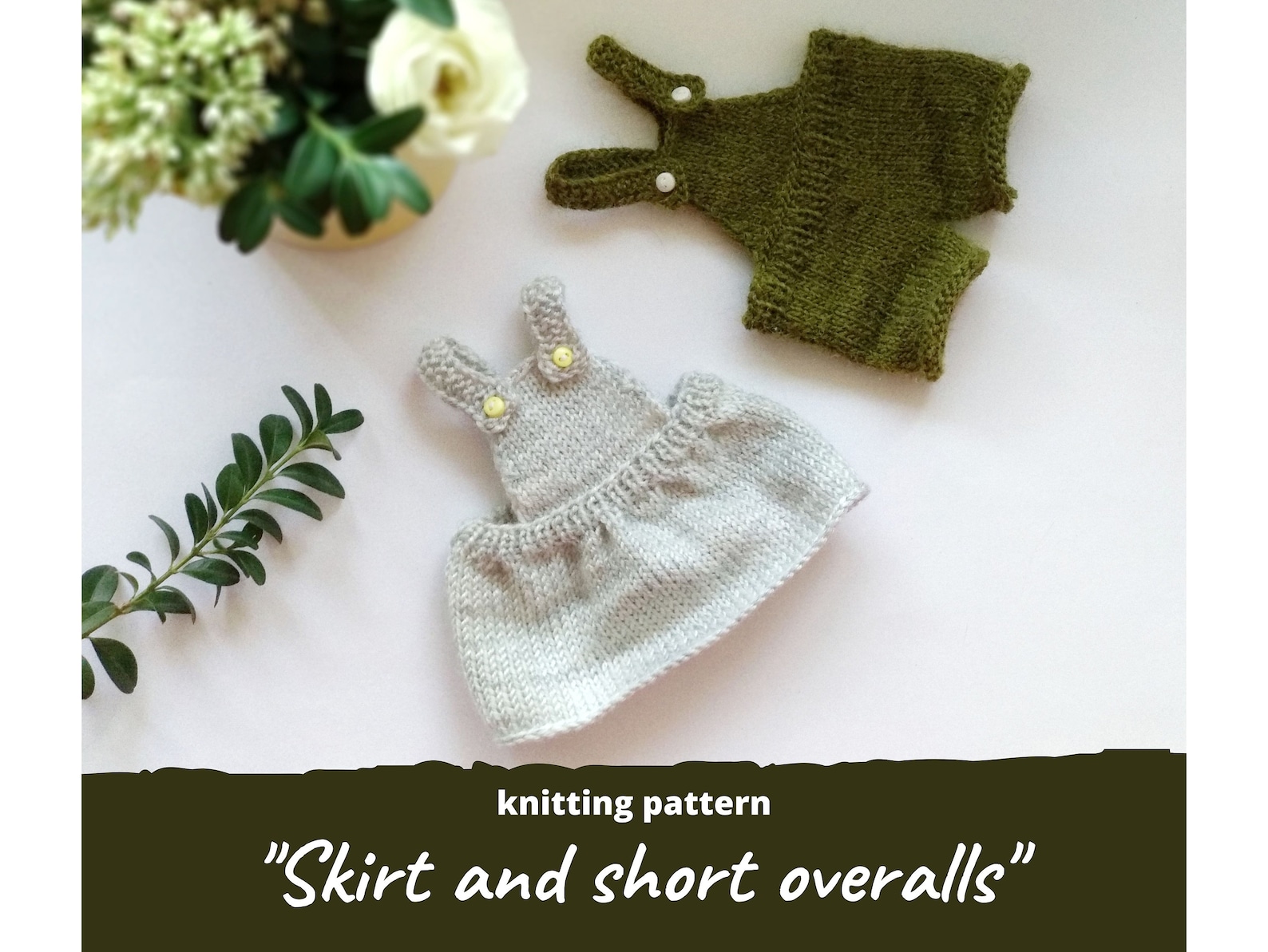 KNITTING PATTERN Pinafore Dress and Overalls for Teddy Toy / Etsy Canada
