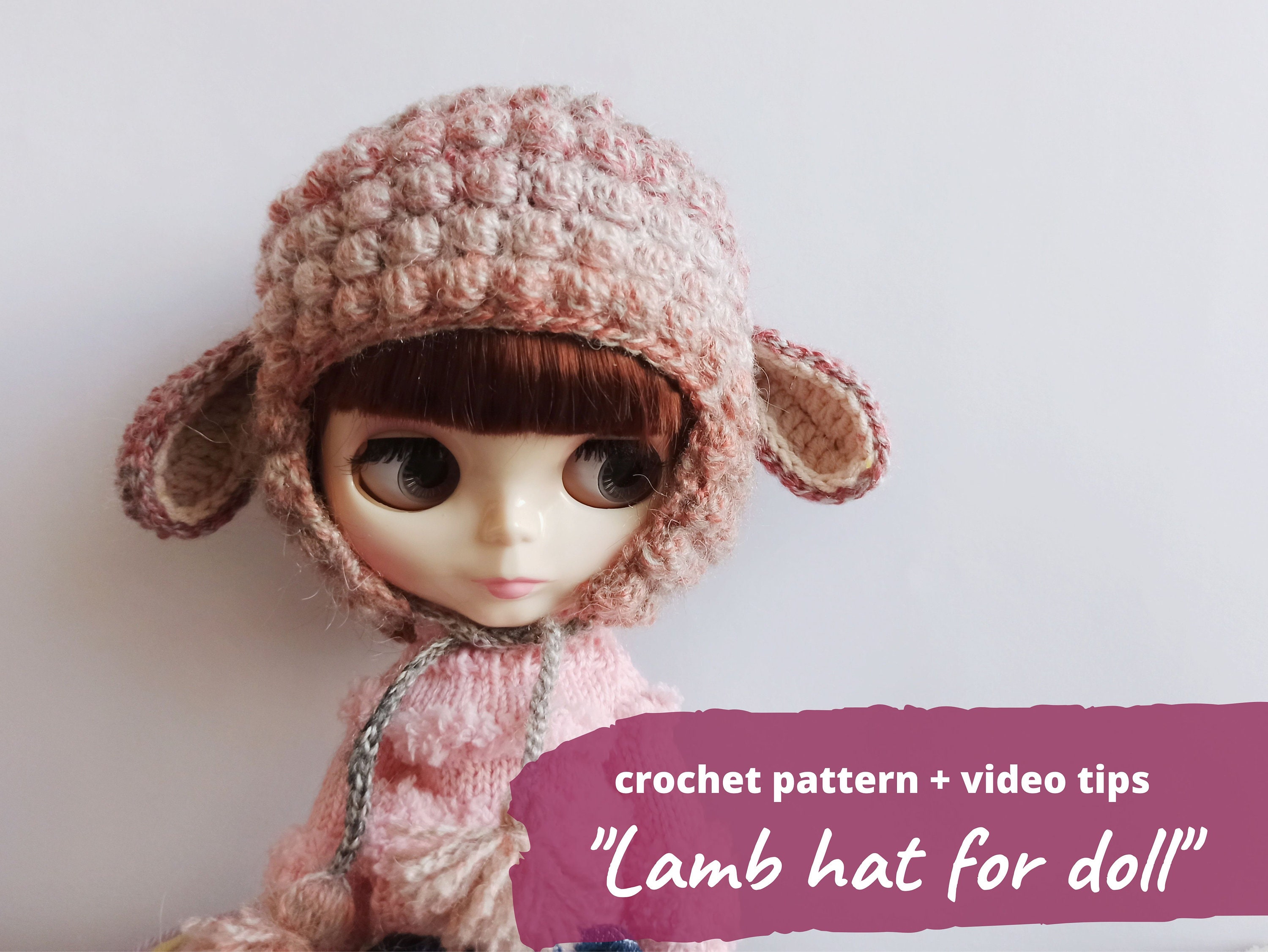 Crochet lamb on sale hat