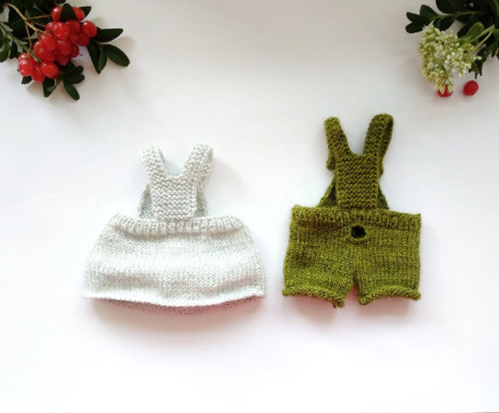 KNITTING PATTERN Pinafore Dress and Overalls for Teddy Toy / Etsy Canada