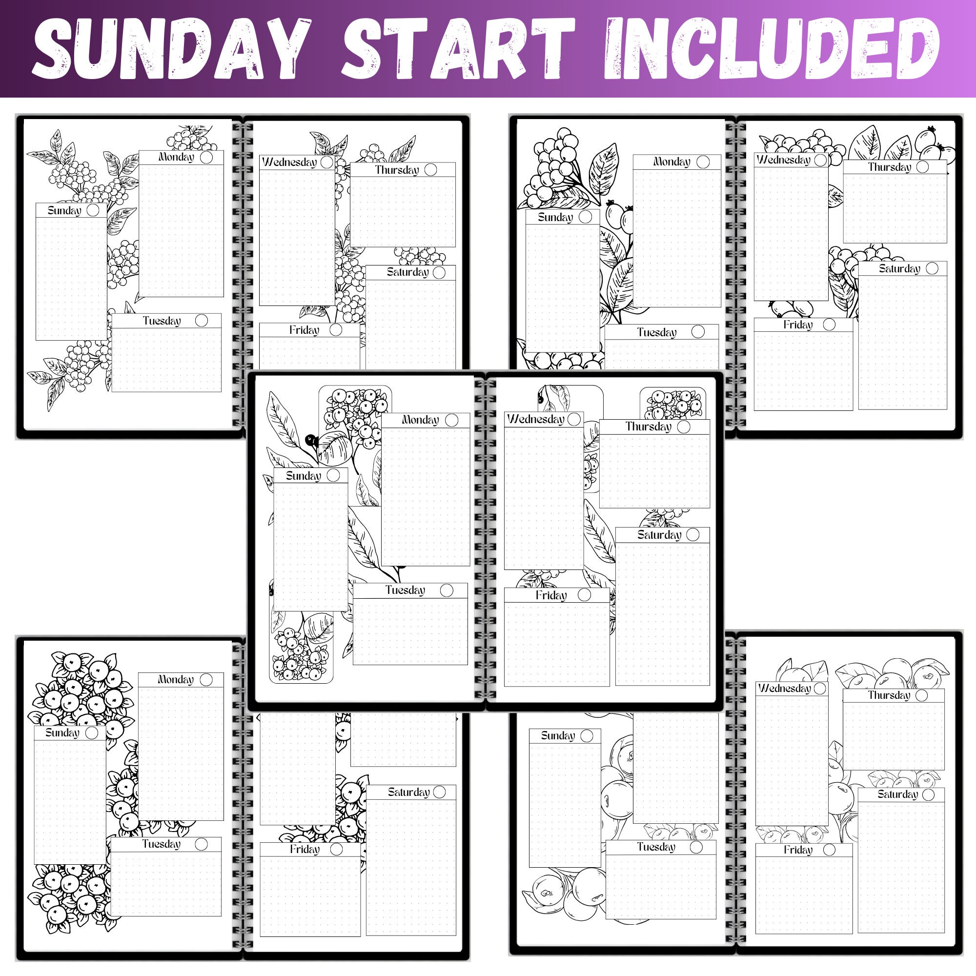 Printable Bullett Journal Printable Monthly Calendar Goal - Etsy
