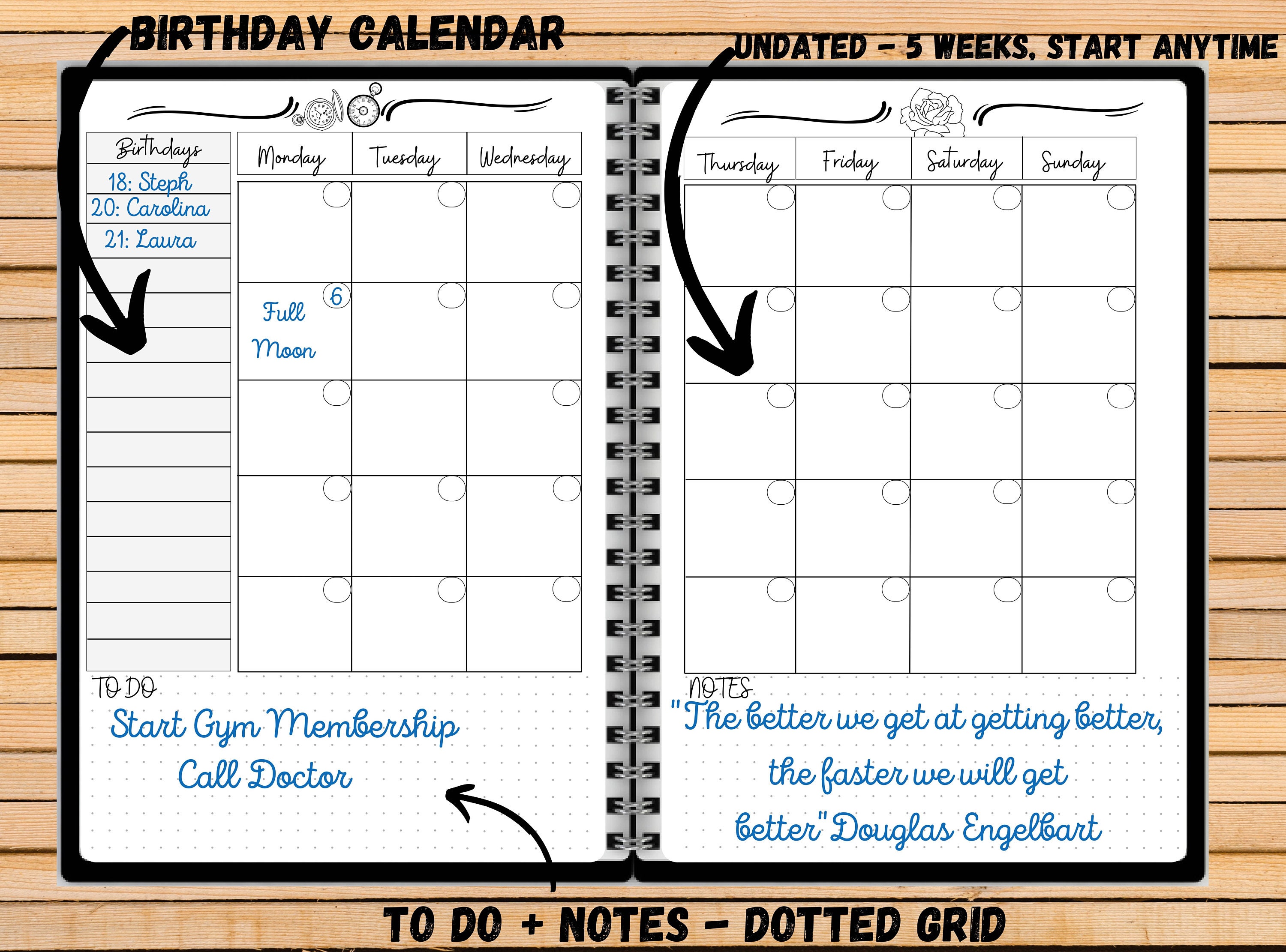 A4 Bundle Planner Bujo Bundle Printable Planner Bundle Premade Bullett ...