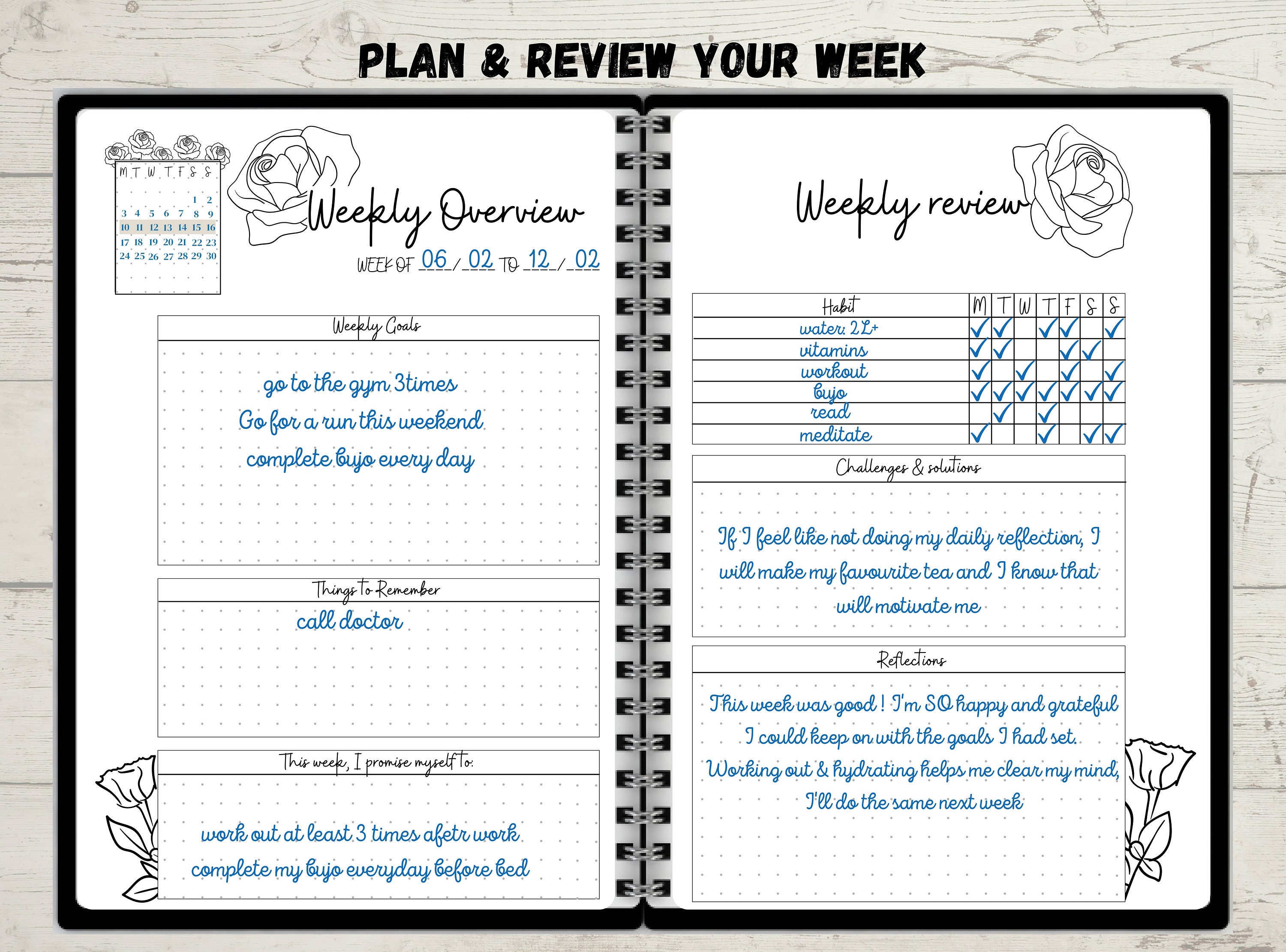 A5 Bundle Planner Bujo Bundle Printable Planner Bundle Premade Bullett ...