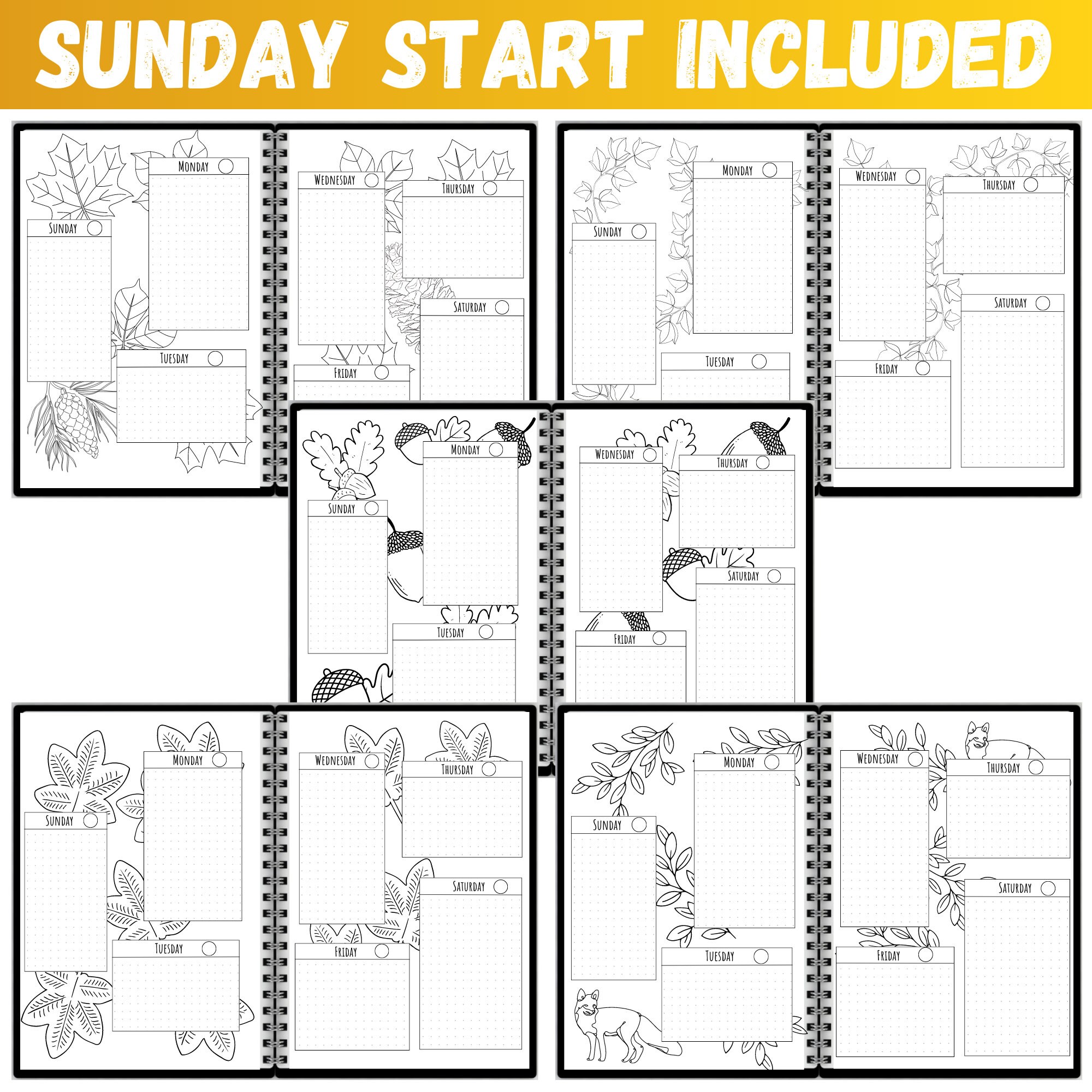 Printable Bullett Journal Printable Monthly Calendar Goal - Etsy