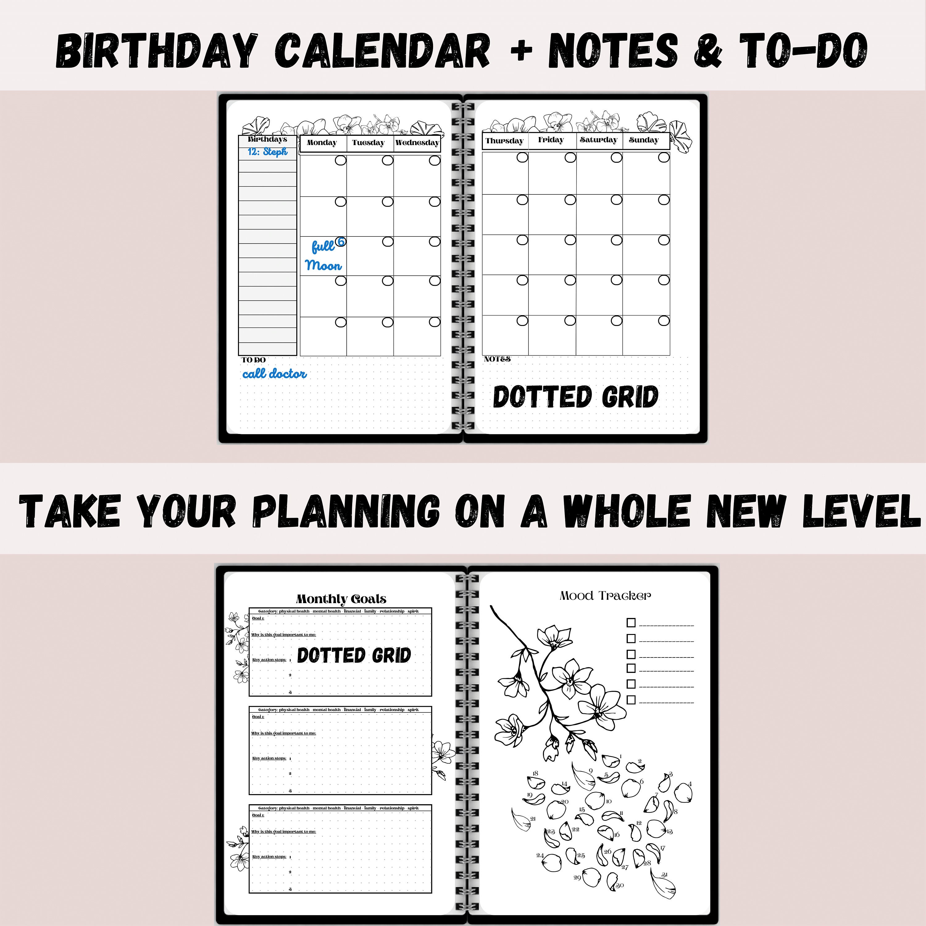A5 Bundle Planner Bujo Bundle Printable Planner Bundle Premade Bullett ...