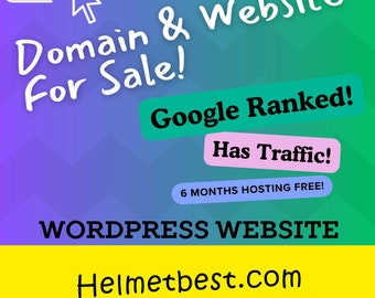 Helmetbest.com: dominio premium, sitio web con vínculos de retroceso y 6 meses de alojamiento gratuito