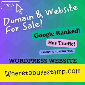 Wheretobuyastamp.com - Premium Domain, Website with Backlinks & 6 Months Free Hosting