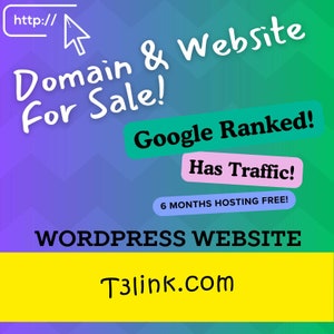 T3link.com - Premium Domain, Website with Backlinks & 6 Months Free Hosting
