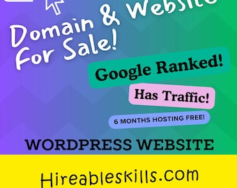 HireableSkills.com - Premium Domain, Website with Backlinks & 6 Months Free Hosting