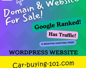 Car-buying-101.com - Premium Domain, Website with Backlinks & 6 Months Free Hosting