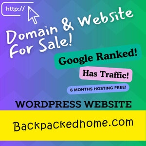 Backpackedhome.com - Premium Domain, Website with Backlinks & 6 Months Free Hosting