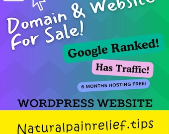 Naturalpainrelief.tips - Premium Domain, Website with Backlinks & 6 Months Free Hosting