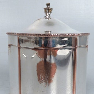 Old or Antique English Sheffield Silver on Copper Silverplate Tea Caddy