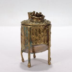 Maches Mexican Brutalist Bronze Slanted Dresser Box
