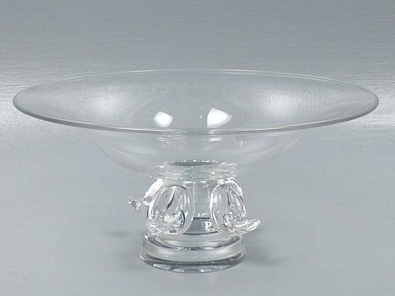 Steuben Galss スパイラル ボウル 18cm Vintage Steuben Glass 