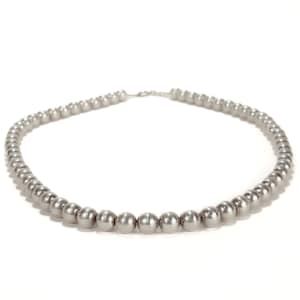 Vintage Italian Sterling Silver Bead Necklace