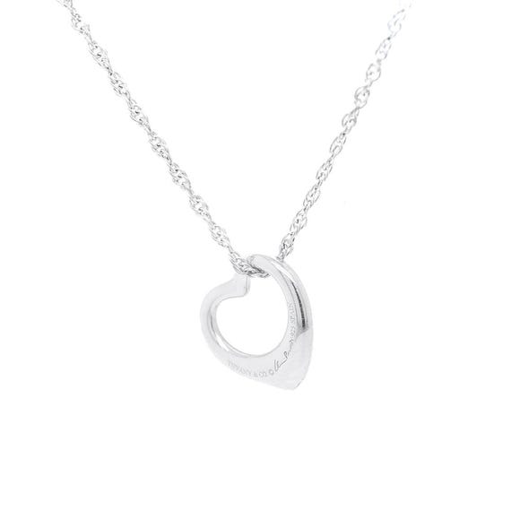 Tiffany & Co Elsa Peretti Open Heart Sterling Silver Pendant for a