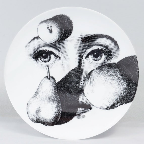 FORNASETTI プレート 皿(美品) Fornasetti Theme & Variations Porcelain Plate No. 218 With