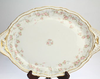 Plato para servir de 16" - Theodore Havilland Limoges Double Gold Schleiger 340