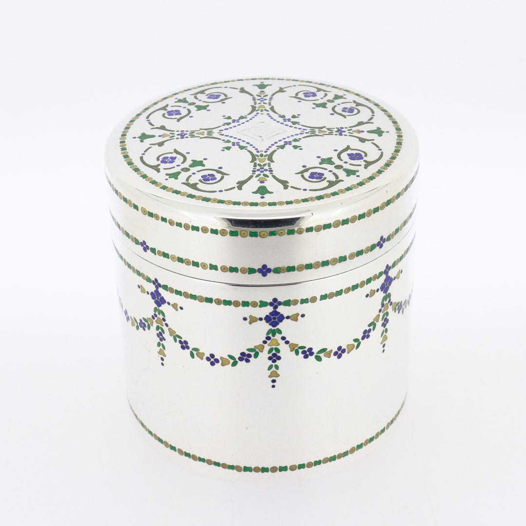 Antique Art Deco Tiffany & Co. Sterling Silver and Mosaic Enameled