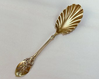 Antiker Gorham Lilie Eislöffel Eislöffel Mattiert 925 Silber