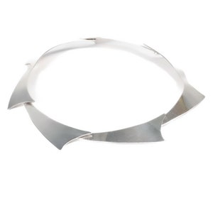 Modernist Sterling Silver Collar Necklace by Noble Smith
