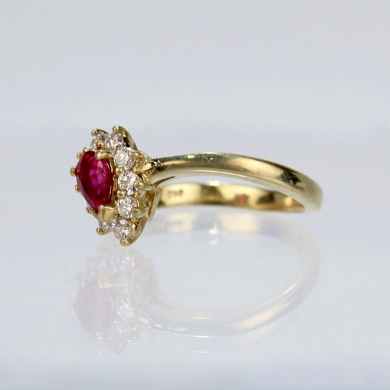 Kurt Wayne 18 Karat Gold, Ruby, and Diamond Cockt… - image 3