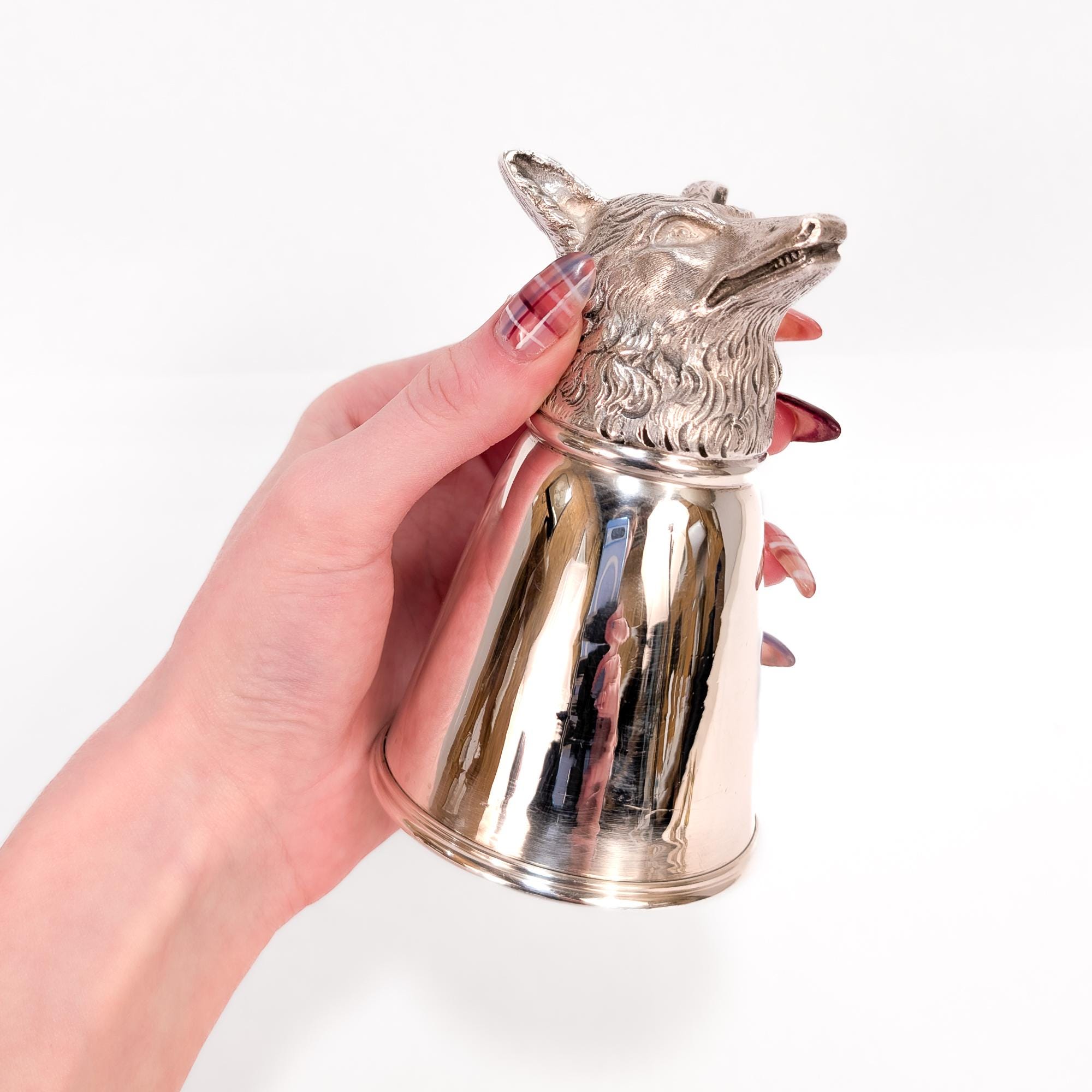 アンティーク　ヴィンテージ スターラップ カップ　stirrup cup 人気 アンティーク J.E. コールドウェル スターリングシルバーカップ