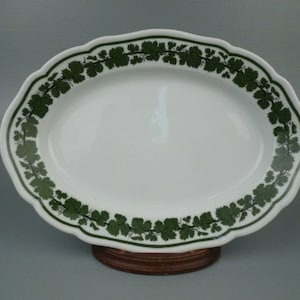 Antique Meissen Full Vine Green Ivy Pattern Serving Tray - Plate or Platter