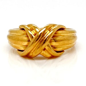 bague vintage des années 1990 Tiffany & Co 18 carats 'X'