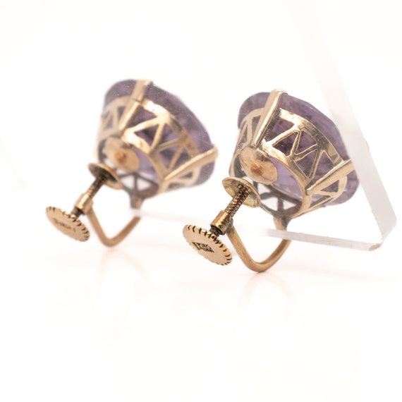 Pair of Art Deco Period 14k Gold & Color Change S… - image 7